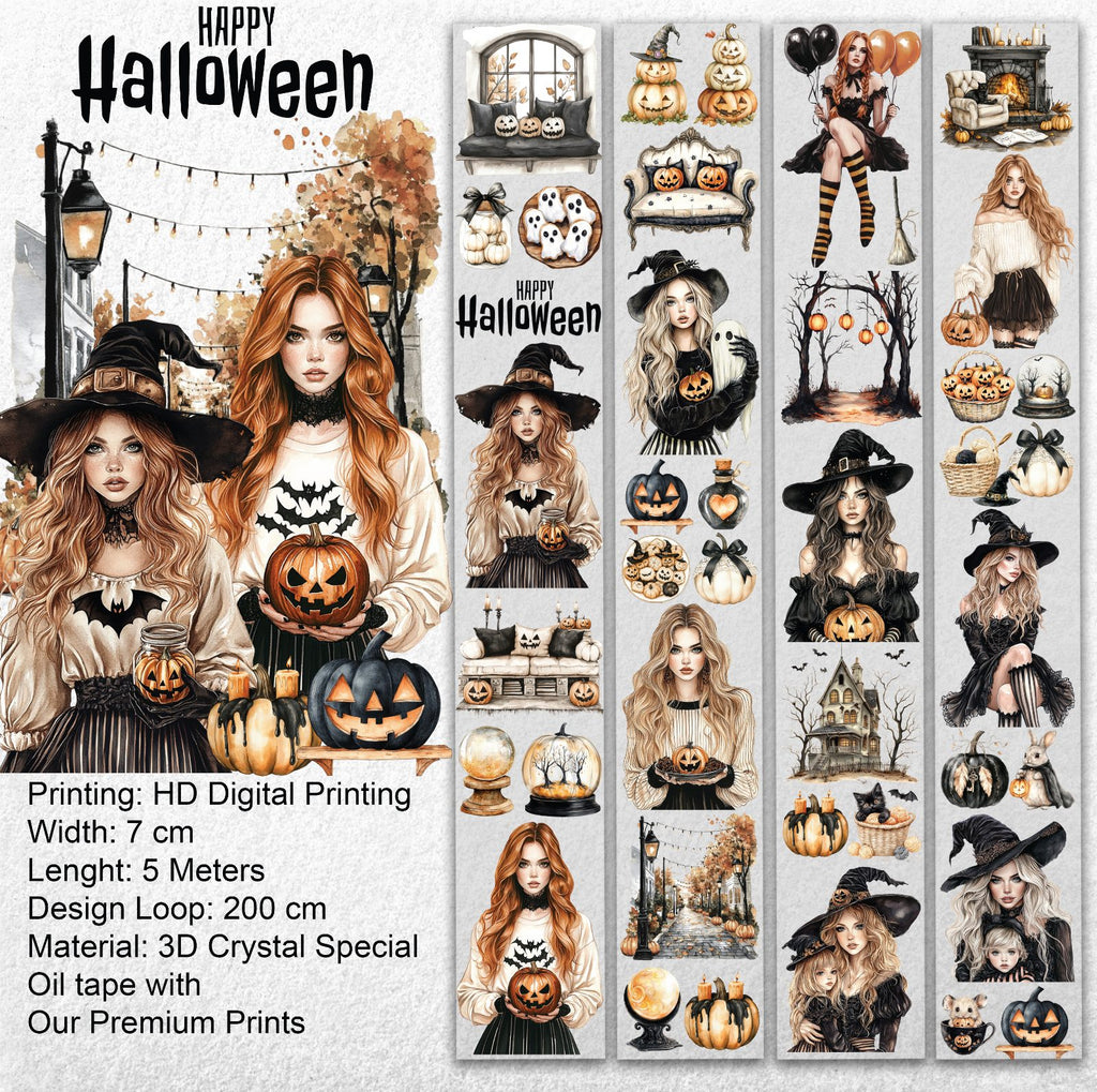 Pumpkin Mist PET Tape – Halloween Scrapbooking, Journaling, Spooky Craft Supplies – Tax Included – SRP152