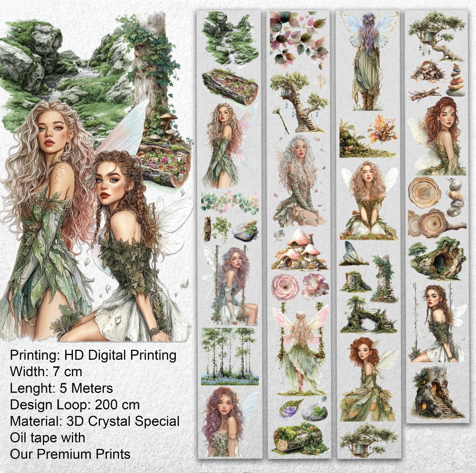 The Story of the Fairy PET Tape – Scrapbooking, Journaling, Fantasy Craft Supplies – Tax Included – SRP156