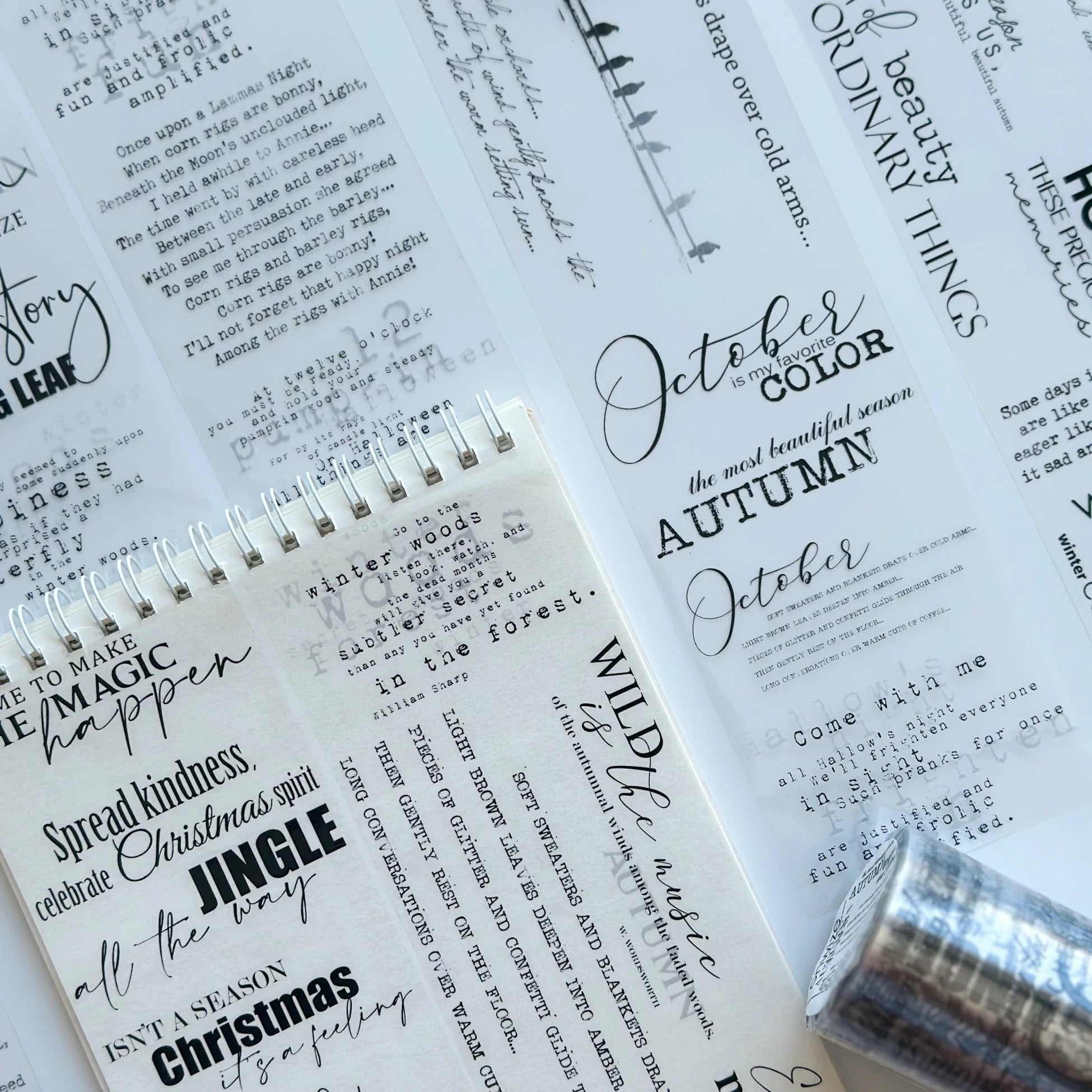 Unsent Notes PET Tape – Scrapbooking, Journaling, Quote Decorative Tape – Tax Included – SRP157