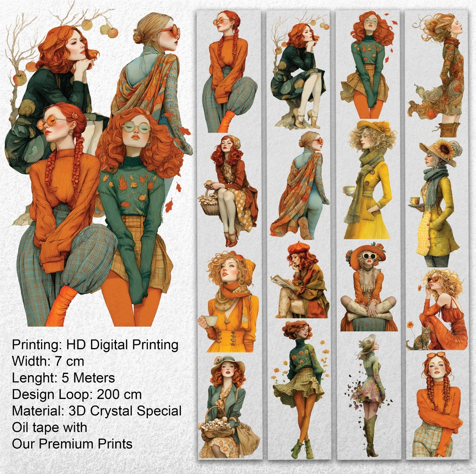 Serene Autumn PET Tape – Scrapbooking, Journaling, Decorative Craft Supplies – Tax Included – SRP147