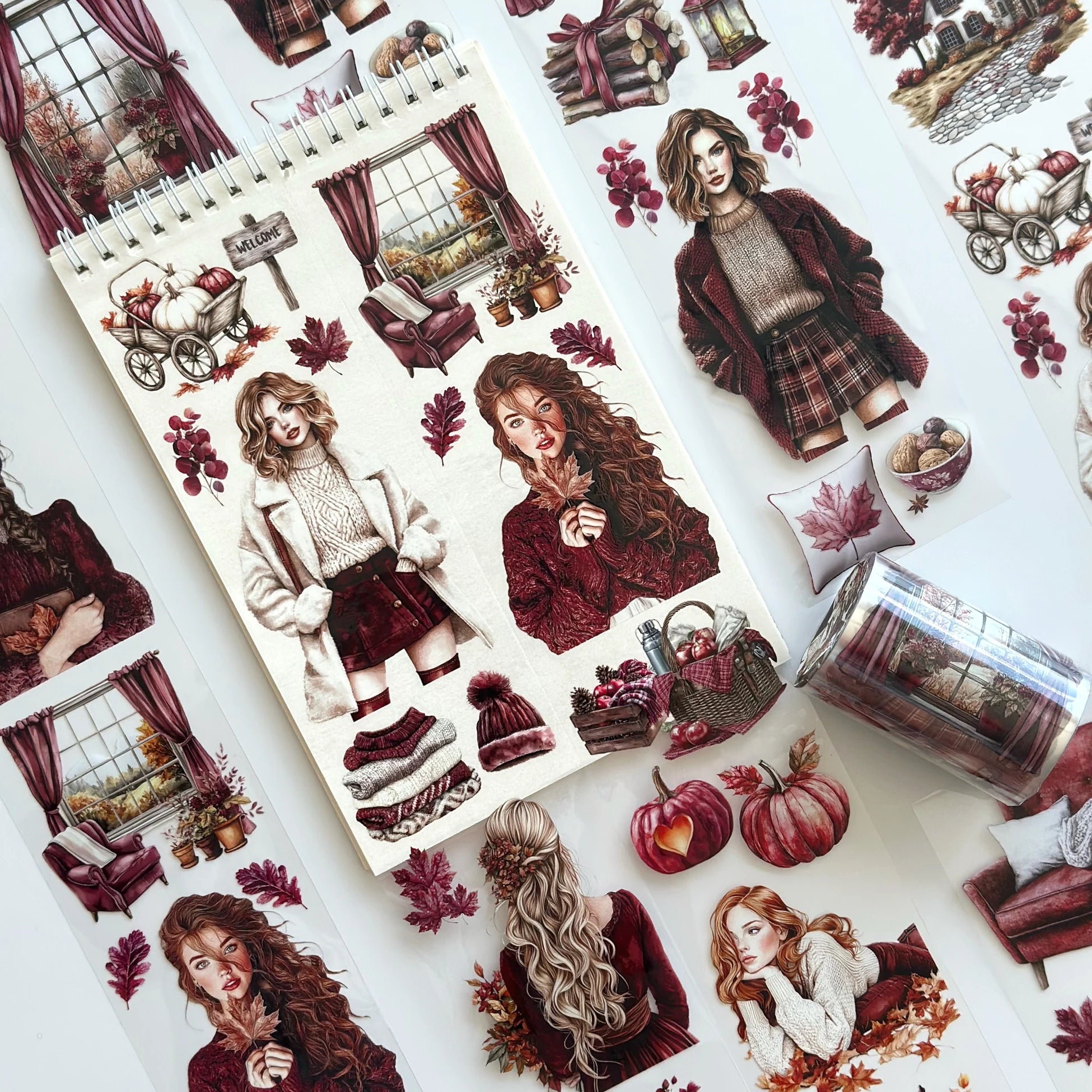 Autumn Whispers PET Tape – Scrapbooking, Journaling, Collage Craft Supplies – Tax Included – SRP142