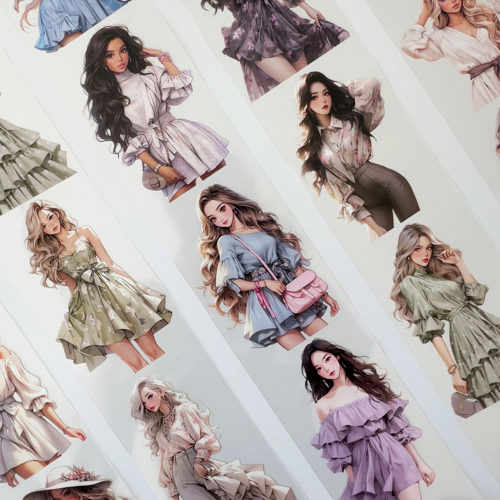 Pretty Little Girls-3D Crystal Oil Tape