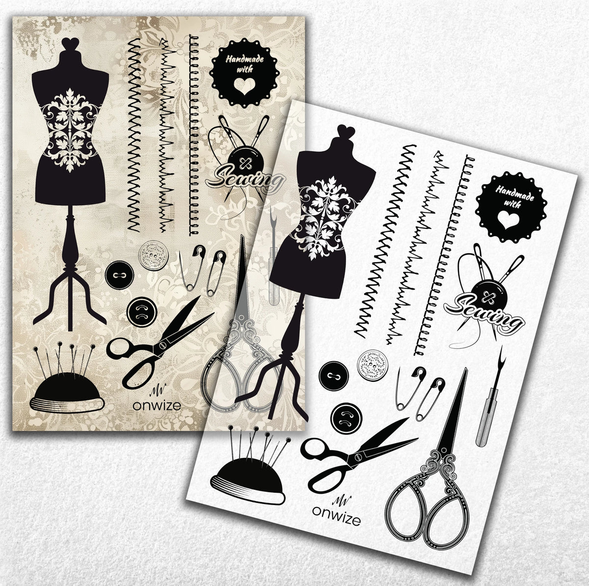 Scrapbooking 'SewingHouse' Şeffaf Damga 80x110mm (5.5'' x 7'')