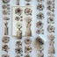 Tone of Silence Oil PET Tape – Neutral Floral Woman Sticker Roll – 6cm Minimal Aesthetic – SRP137