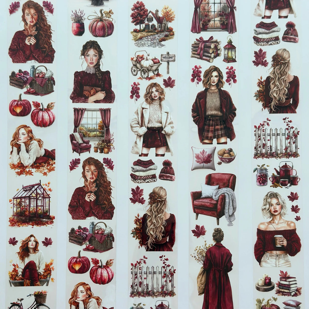 Sonbahar Fısıltıları PET Bant – Scrapbooking, Günlük Tutma, Kolaj El Sanatları Malzemeleri – KDV Dahil – SRP142