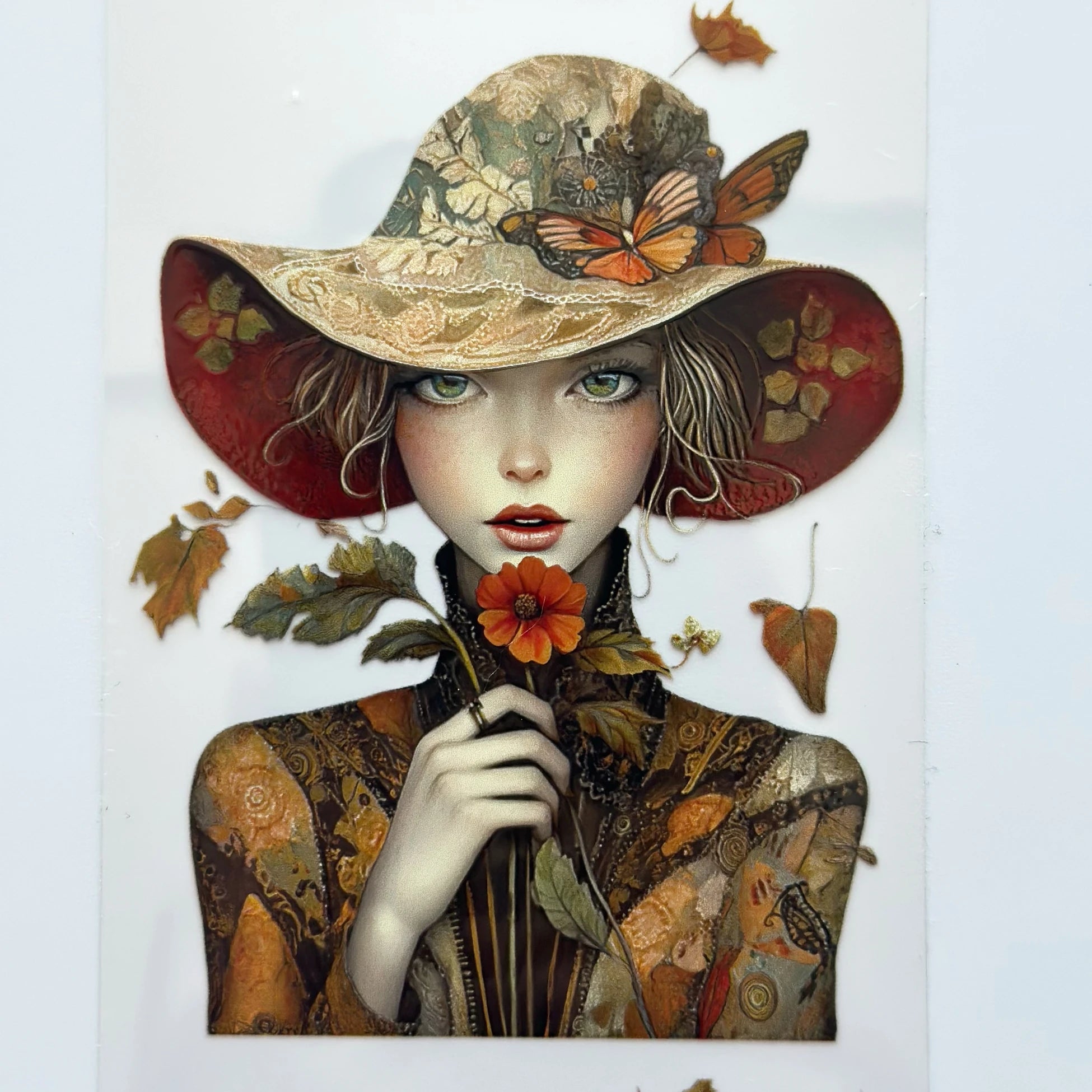 An Autumn Story Oil PET Tape – Fall Girl Scrapbook Sticker Roll – 7cm Journal Deco – SRP132