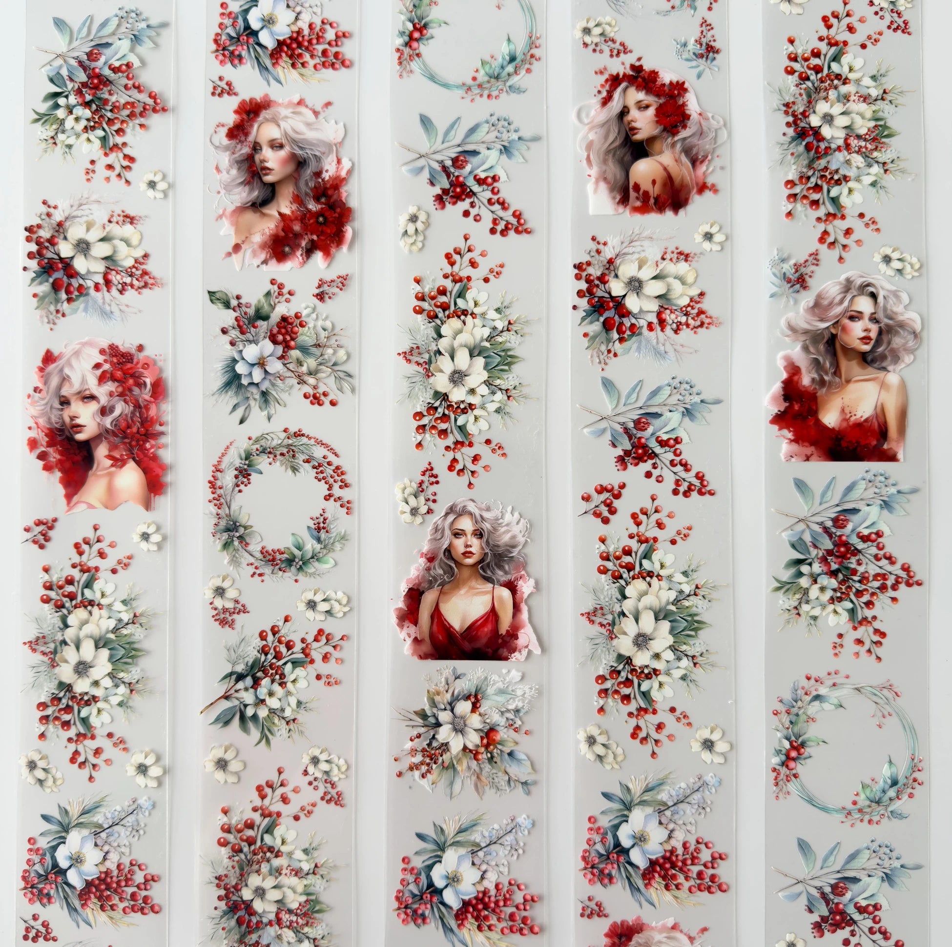 Frozen Red Beauty - 3D Crystal Oil Tape