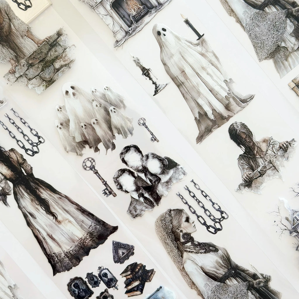 Voices in the Mansion PET Tape – Gothic Scrapbooking, Haunted Journaling, Spooky Crafts – Tax Included – SRP151