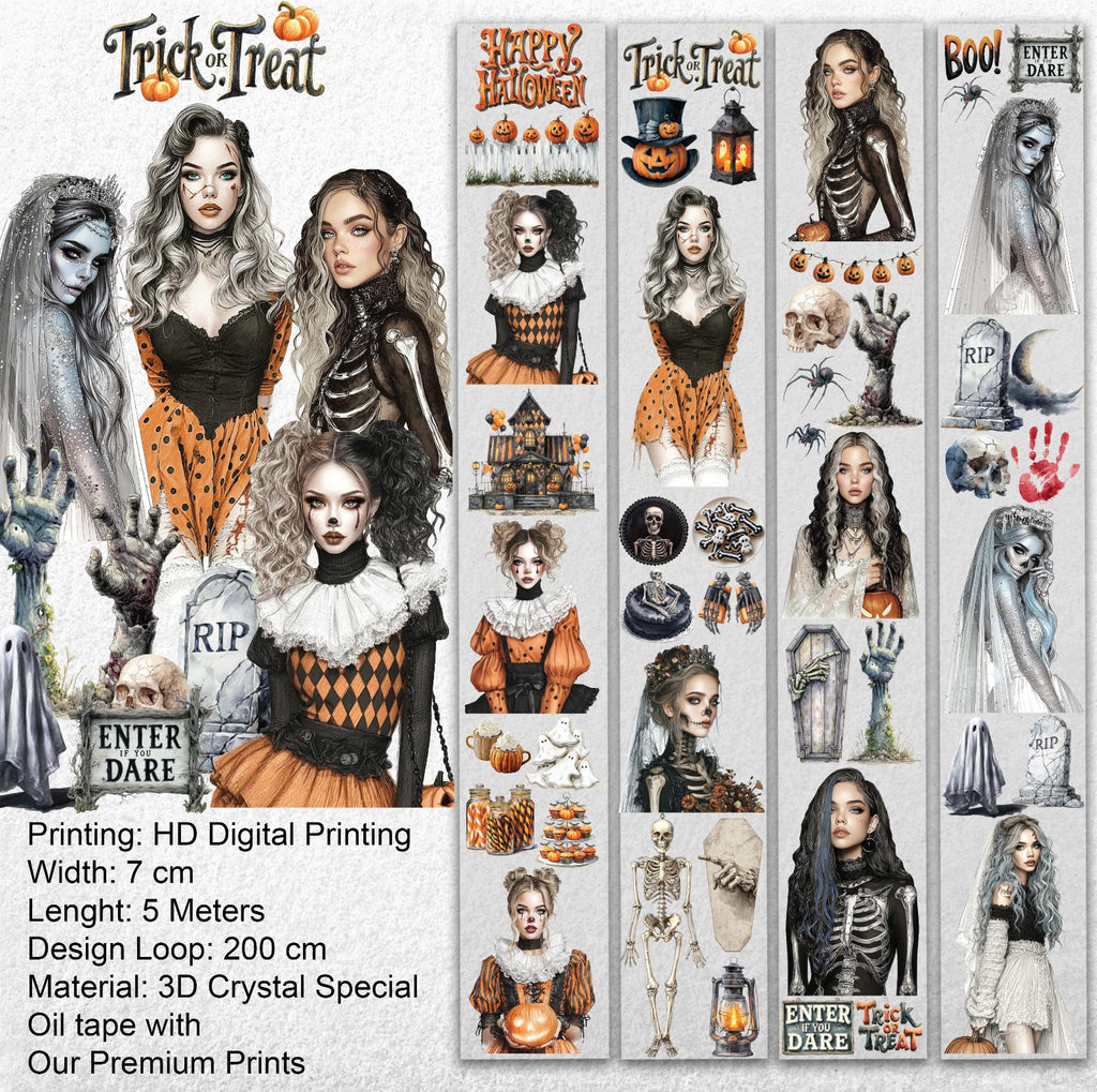 Secret at the Party PET Tape – Halloween Scrapbooking, Journaling, Spooky Craft Supplies – Tax Included – SRP159