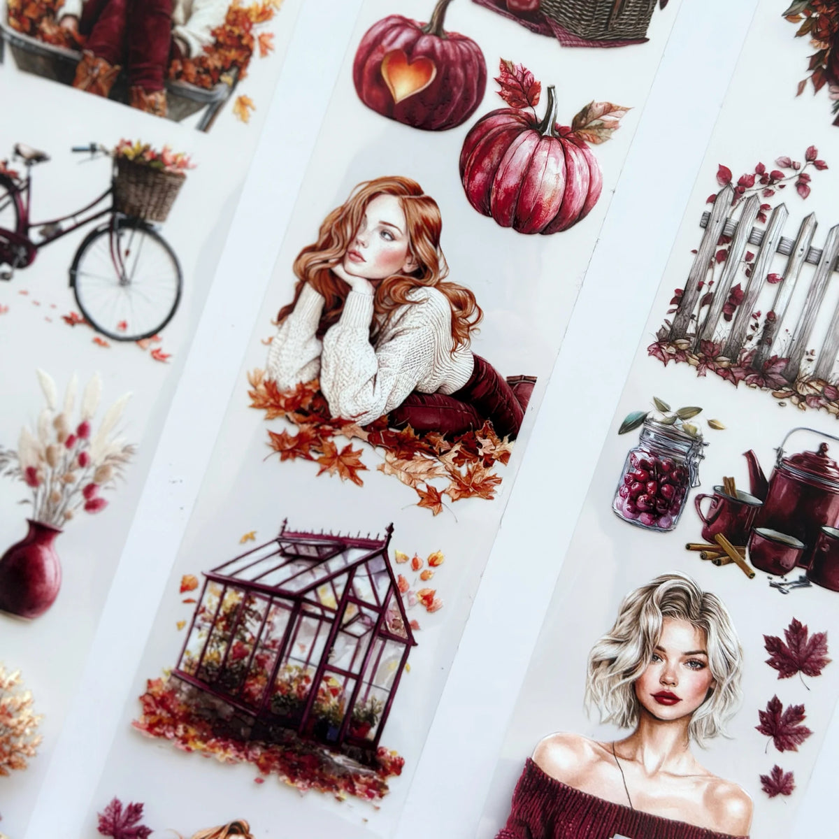Sonbahar Fısıltıları PET Bant – Scrapbooking, Günlük Tutma, Kolaj El Sanatları Malzemeleri – KDV Dahil – SRP142