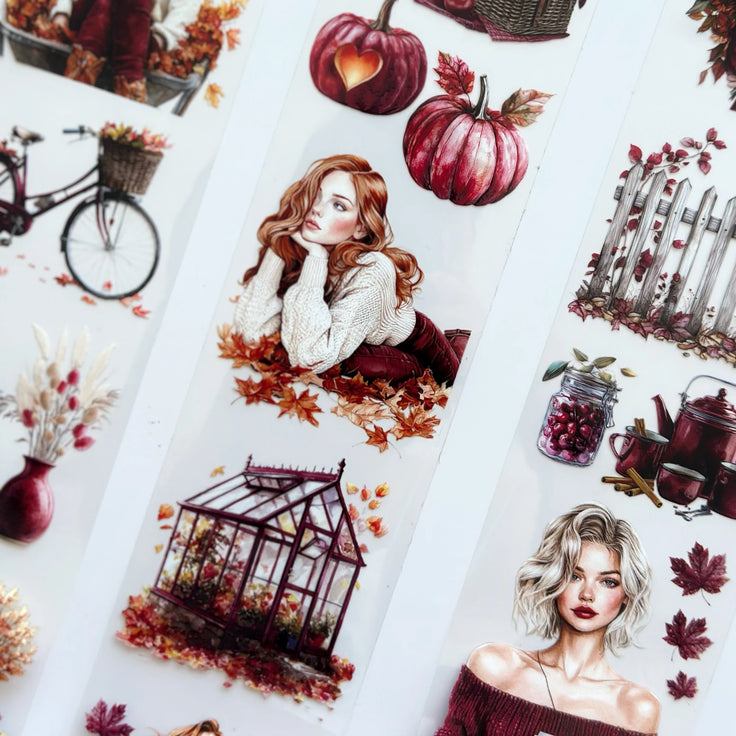 Sonbahar Fısıltıları PET Bant – Scrapbooking, Günlük Tutma, Kolaj El Sanatları Malzemeleri – KDV Dahil – SRP142