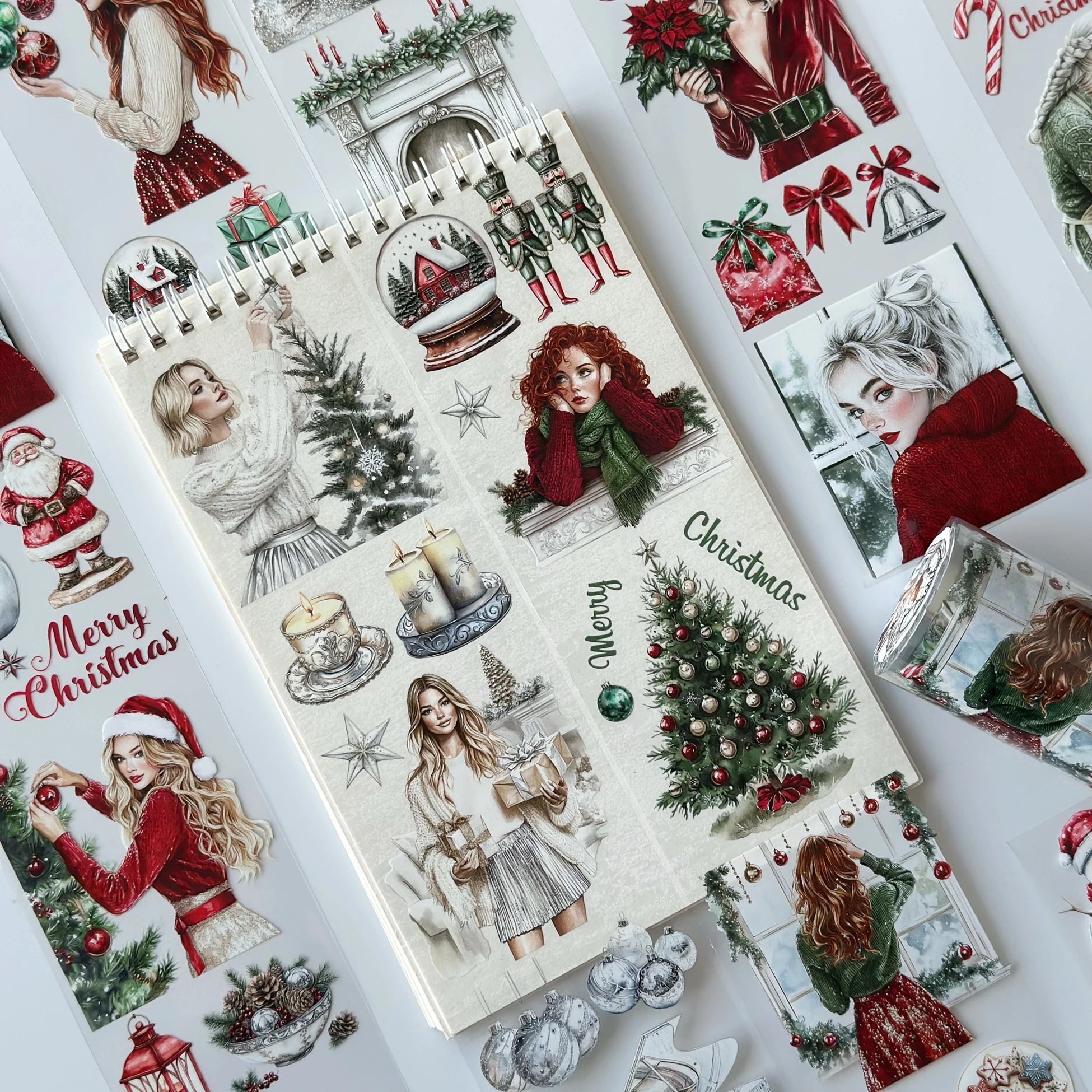 Christmas Harmony Pet Tape – Elegant Holiday Girls, Cozy Piano Scene, Red & Green Christmas Aesthetic, Tax Included – SRP162