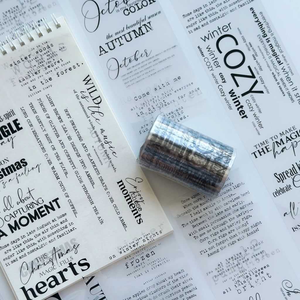 Unsent Notes PET Tape – Scrapbooking, Journaling, Quote Decorative Tape – Tax Included – SRP157