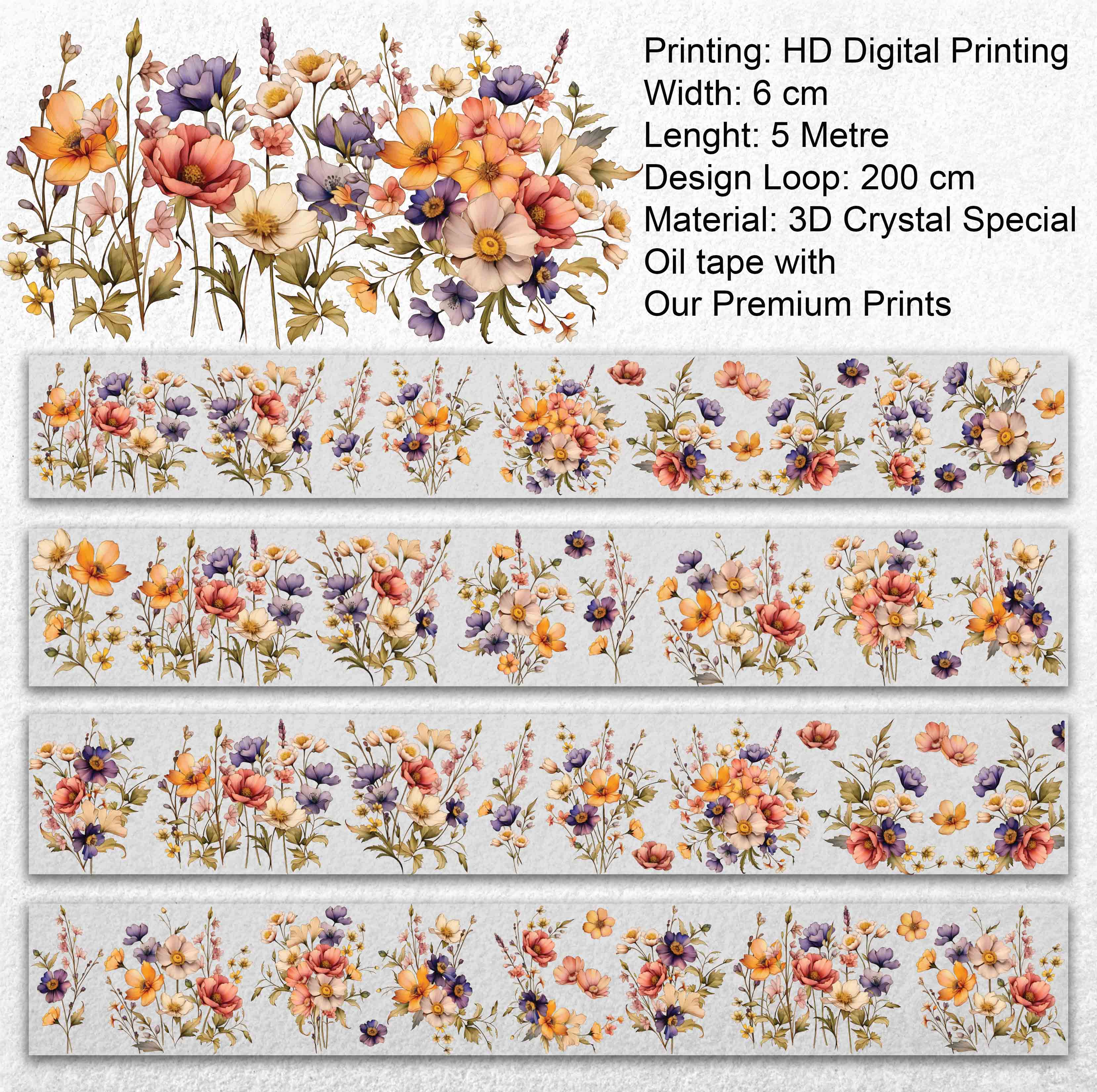 Fairy Flowers -3D Crystal Special Oil tape