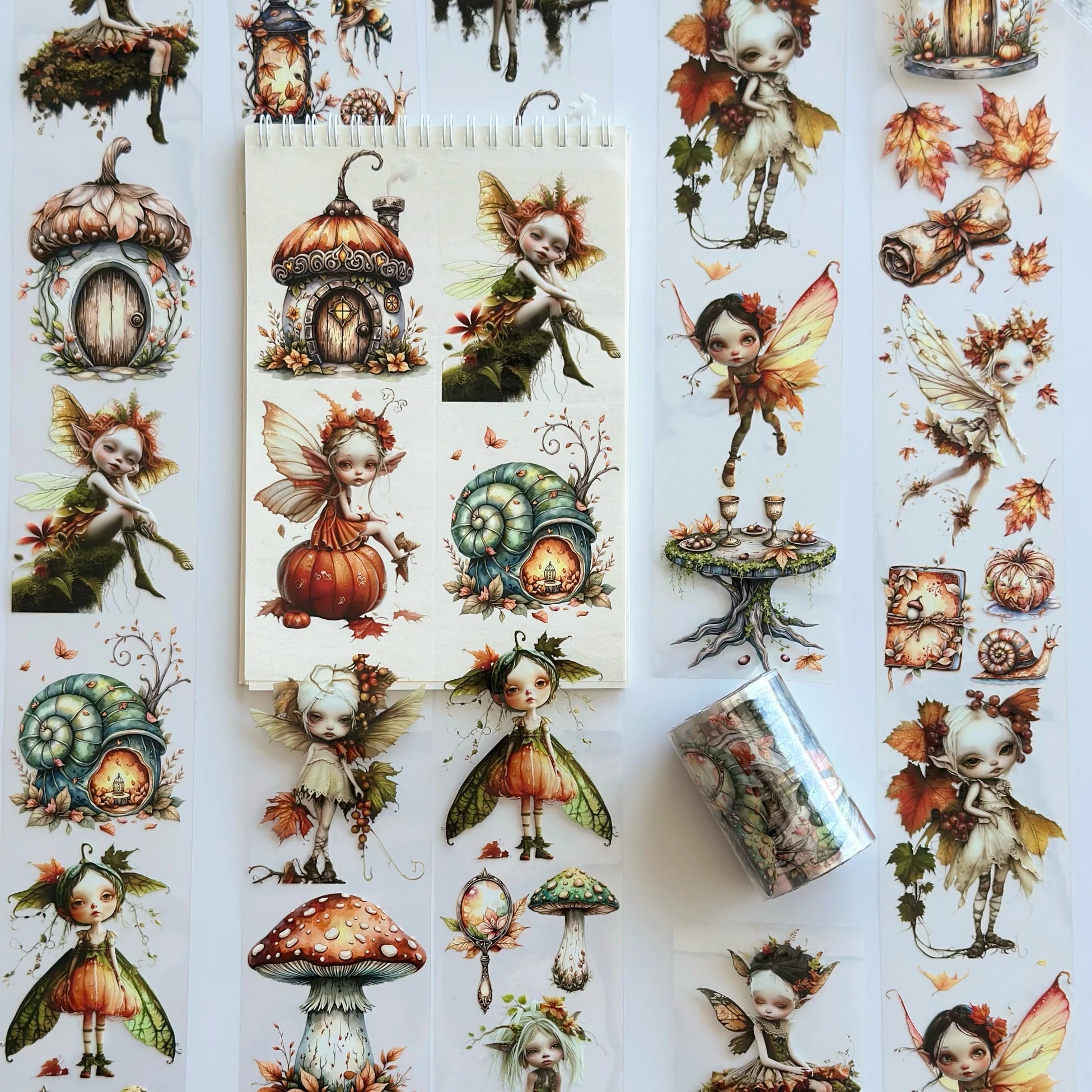 Fairy Dust Oil PET Tape – Autumn Forest Fairy Scrapbook Roll – Whimsical 7cm Sticker – SRP133