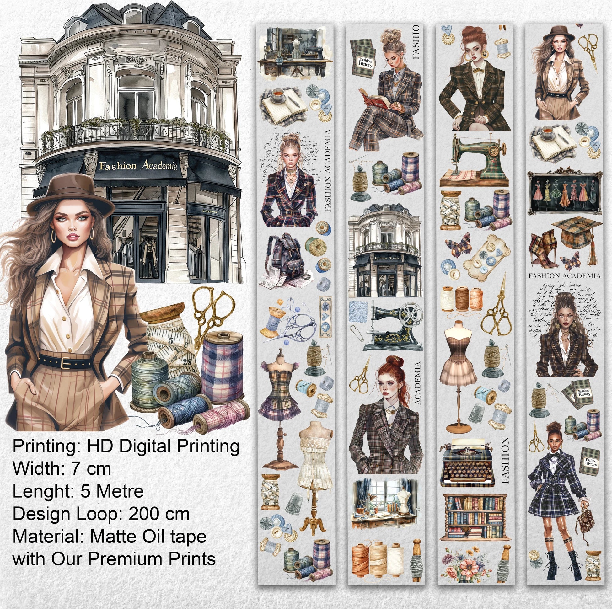 Fashion Academia-Matte Oil Tape