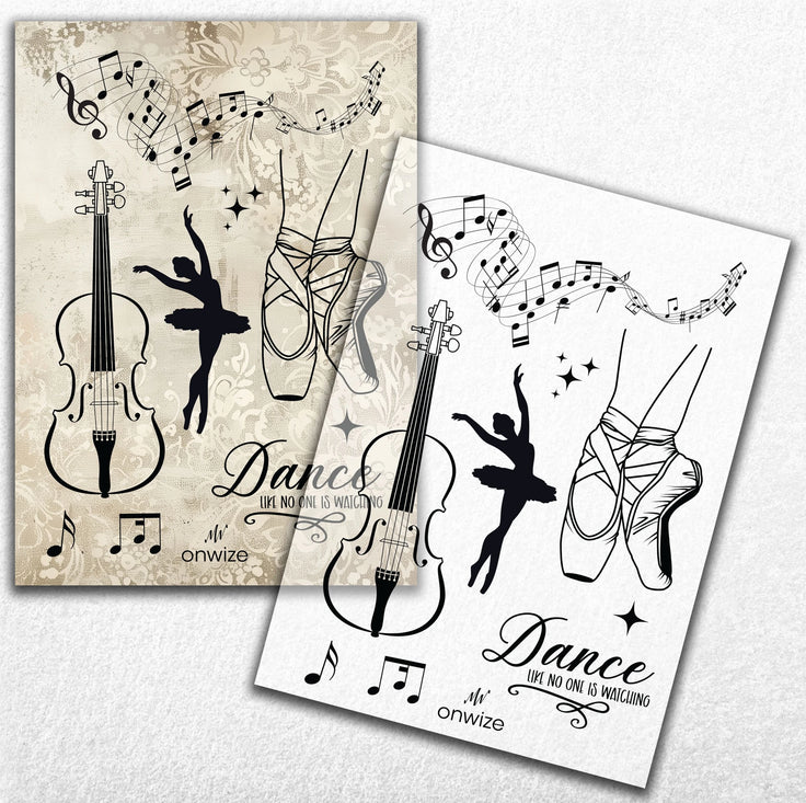 Scrapbooking 'DarkAcademia' Clear Stamp 80x110mm (5.5'' x 7'')