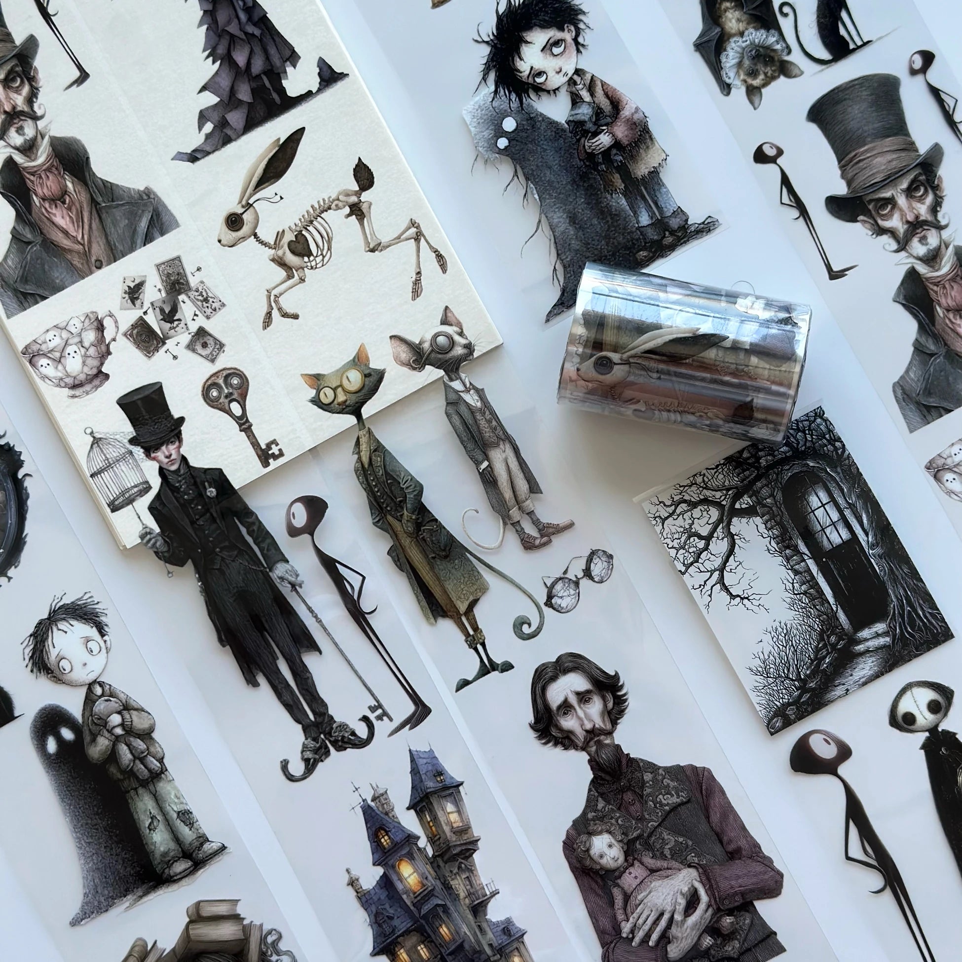 Who is Behind Me? PET Tape – Gothic Scrapbooking, Journaling, Spooky Craft Supplies – Tax Included – SRP149