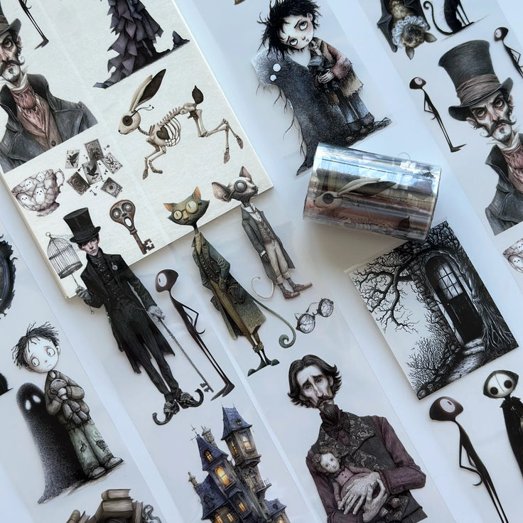 Arkamda Kim Var? PET Bant – Gotik Scrapbooking, Günlük Tutma, Korkutucu El Sanatları Malzemeleri – Vergi Dahil – SRP149