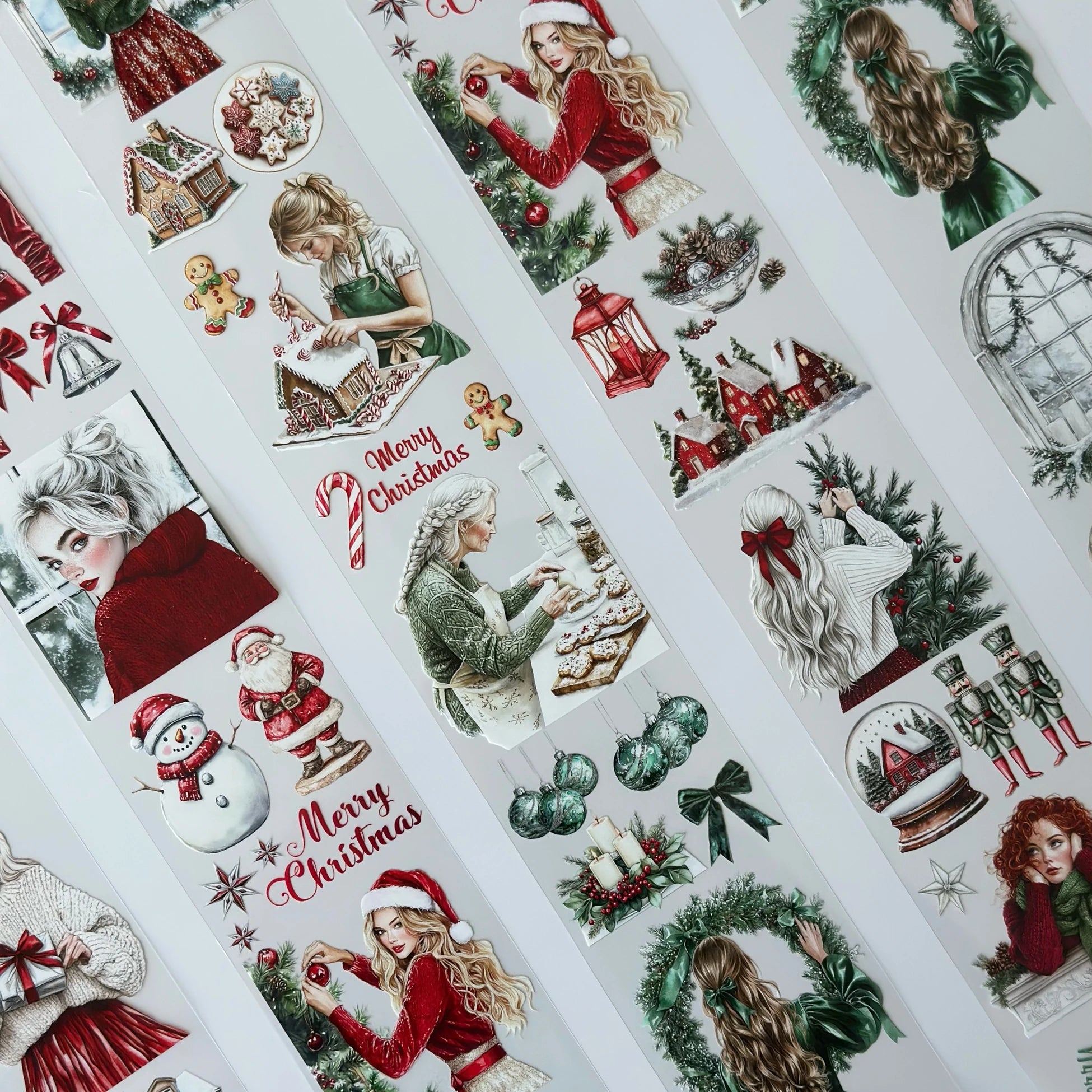 Christmas Harmony Pet Tape – Elegant Holiday Girls, Cozy Piano Scene, Red & Green Christmas Aesthetic, Tax Included – SRP162