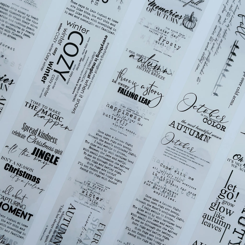 Unsent Notes PET Tape – Scrapbooking, Journaling, Quote Decorative Tape – Tax Included – SRP157