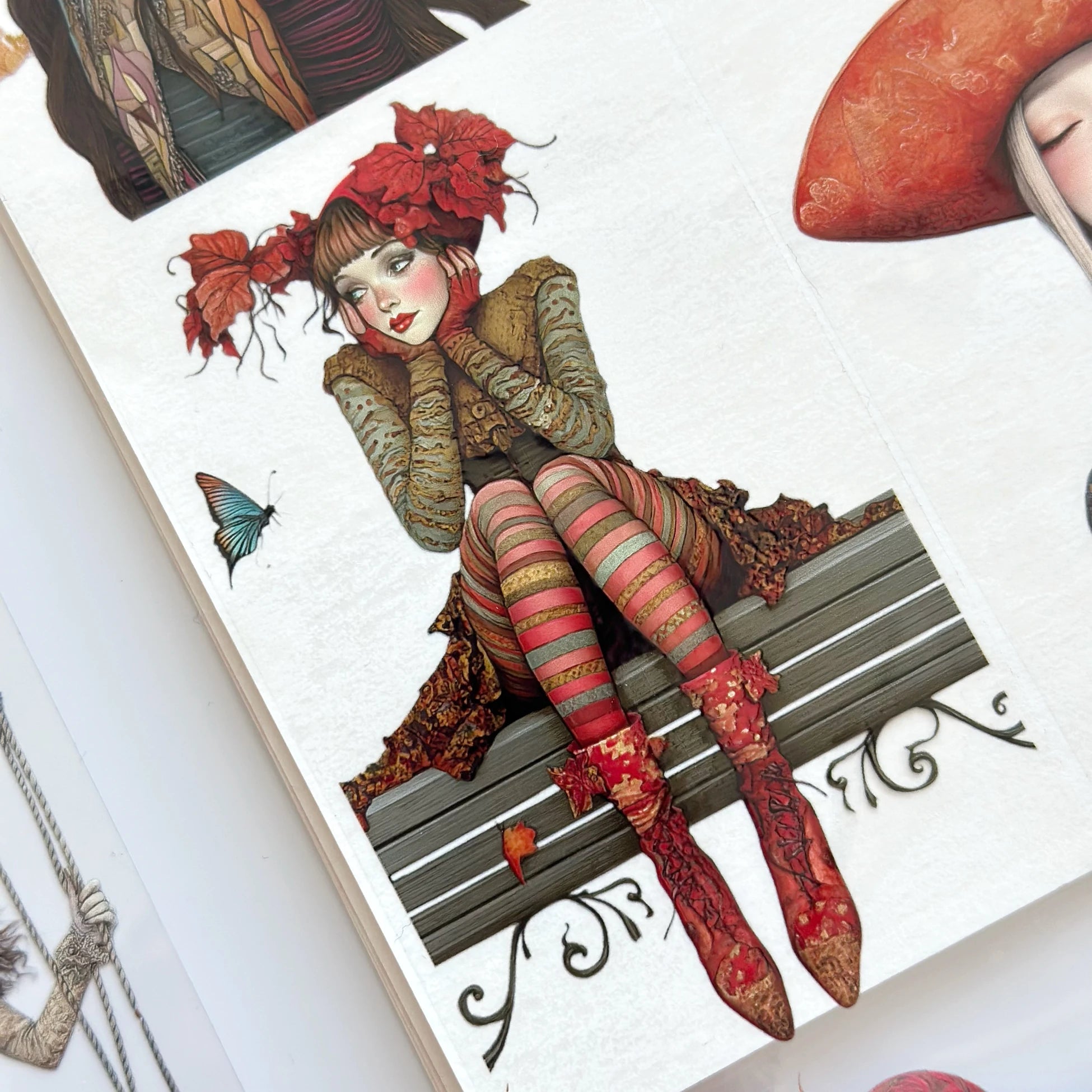 An Autumn Story Oil PET Tape – Fall Girl Scrapbook Sticker Roll – 7cm Journal Deco – SRP132