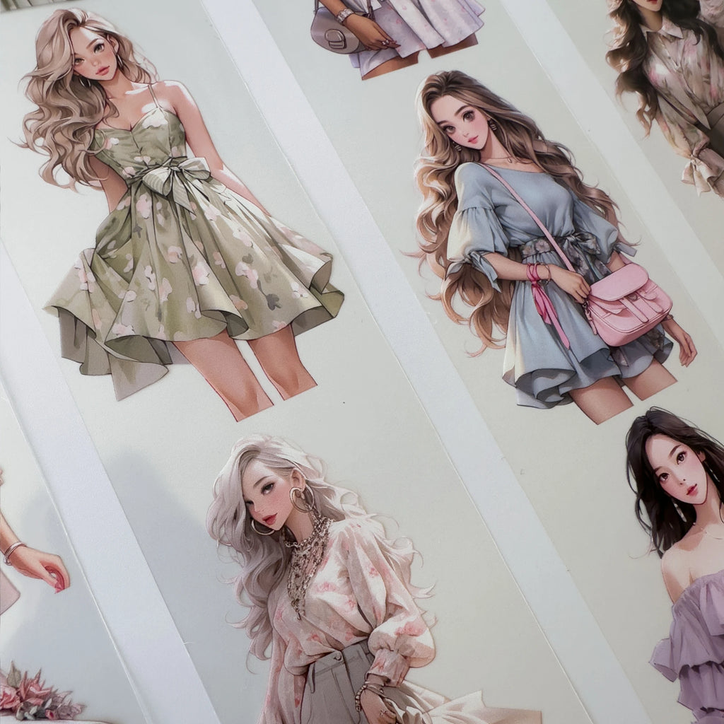 Pretty Little Girls-3D Crystal Oil Tape