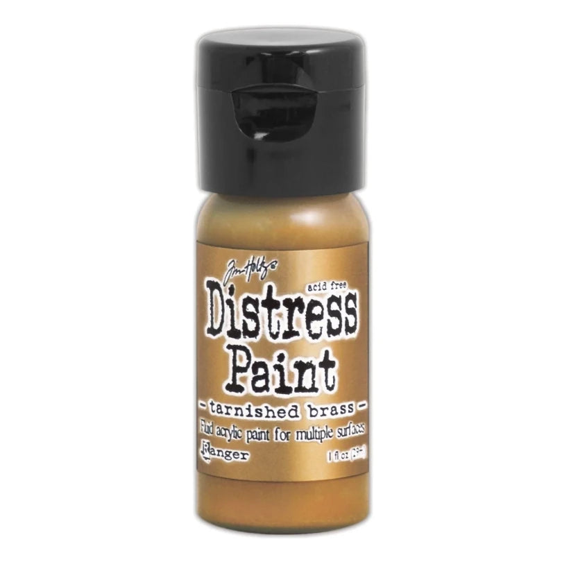 Tim Holtz Flip Top Distress Paint Tarnished Brass Ranger TDF50643