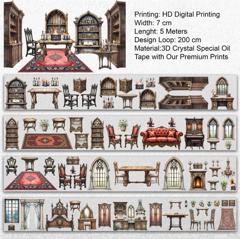 Secrets Under the Rug PET Tape – Scrapbooking, Journaling, Vintage Furniture Decor – Tax Included – SRP158