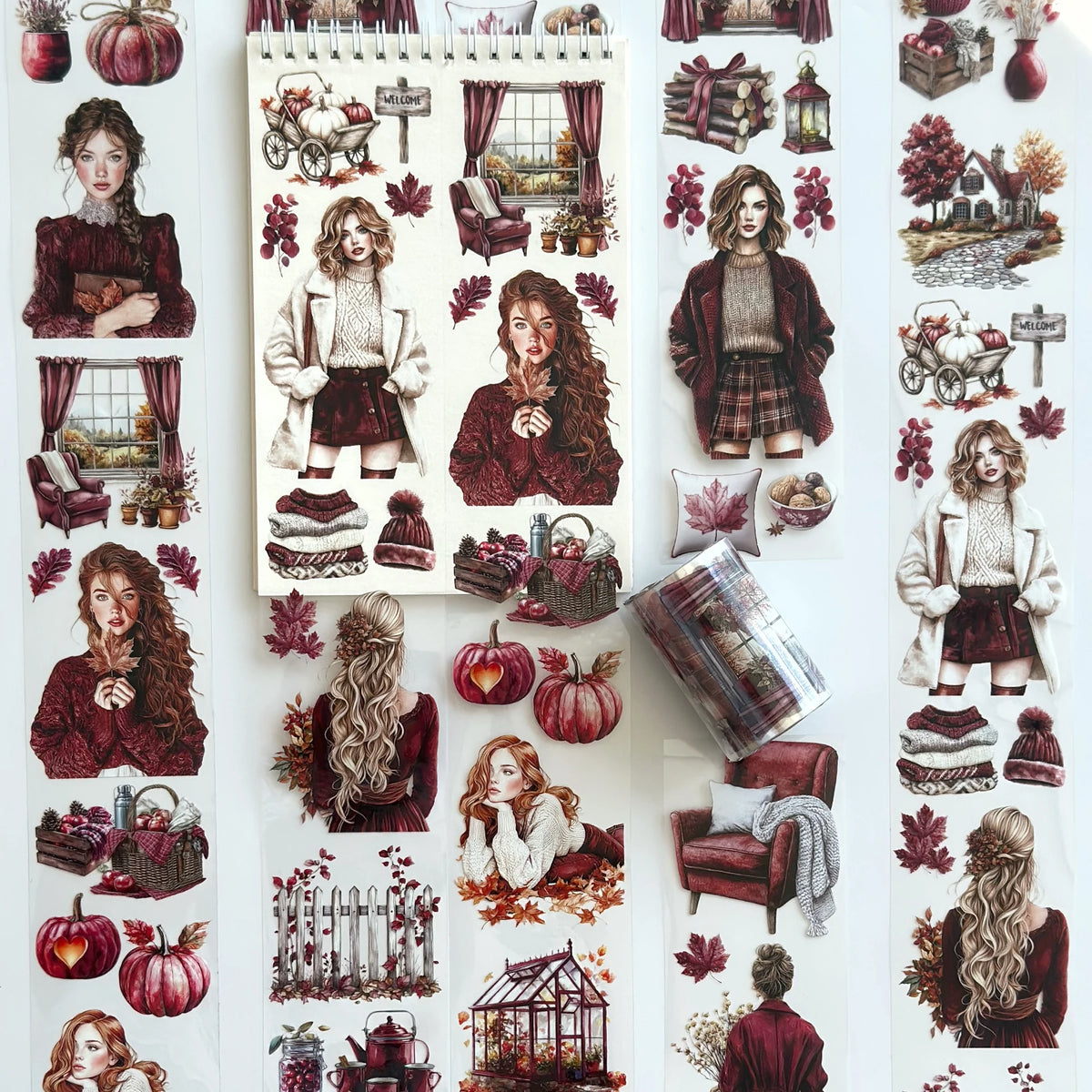 Sonbahar Fısıltıları PET Bant – Scrapbooking, Günlük Tutma, Kolaj El Sanatları Malzemeleri – KDV Dahil – SRP142