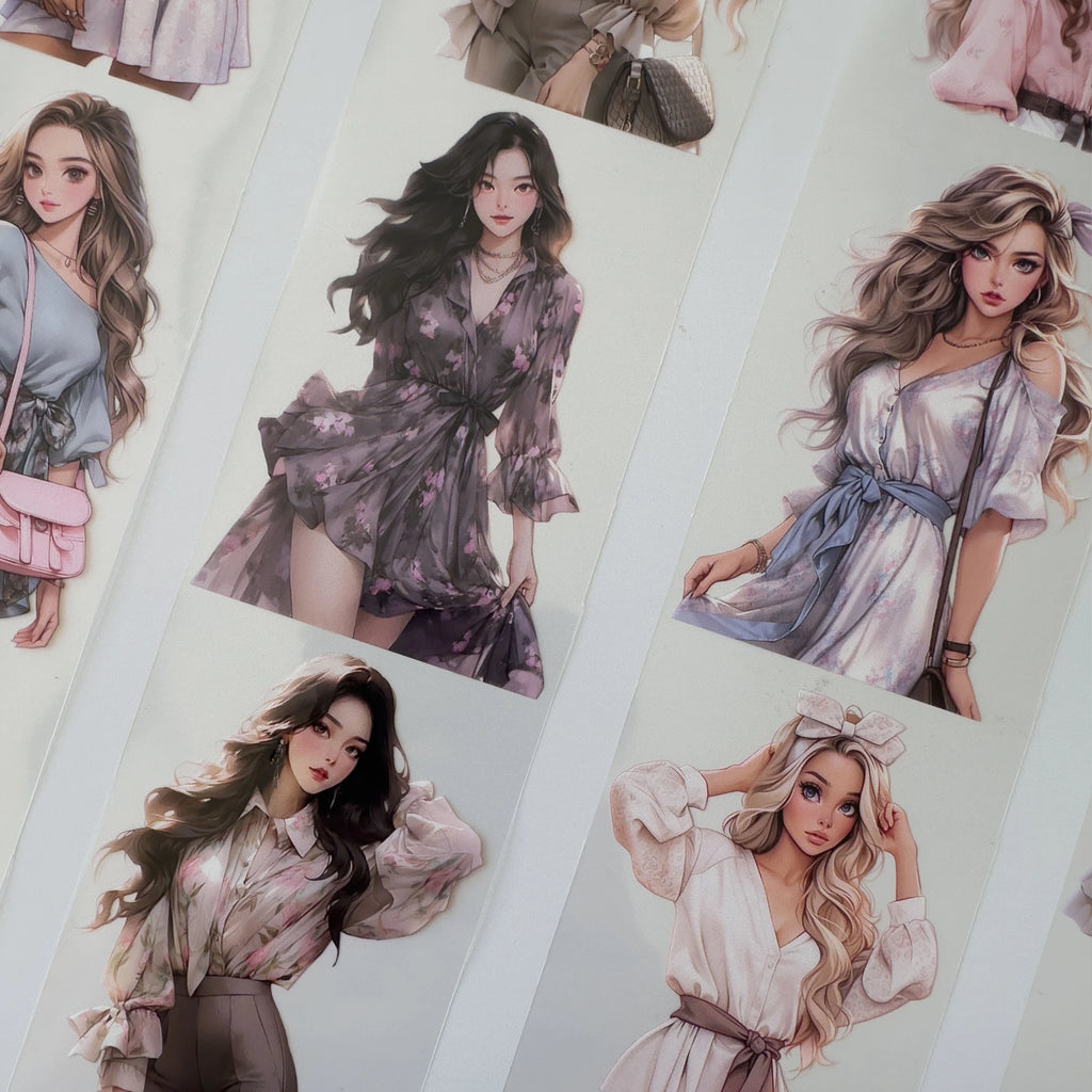 Pretty Little Girls-3D Crystal Oil Tape