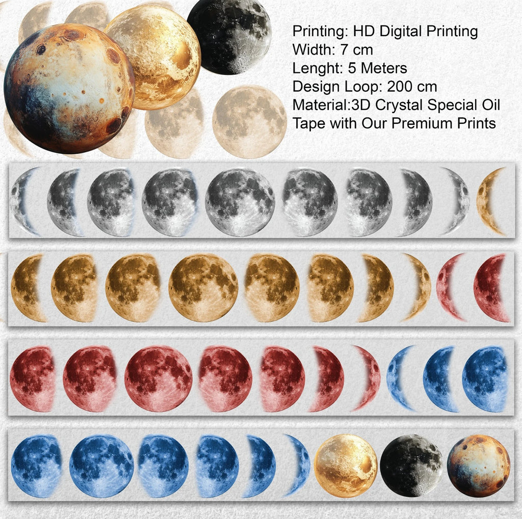 Memories in the Moonlight PET Tape – Scrapbooking, Journaling, Celestial Craft Supplies – Tax Included – SRP154