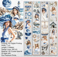 The Story of Waves Oil PET Tape – Coastal Girl Sticker Roll – Nautical Scrapbook Tape 7cm – SRP138