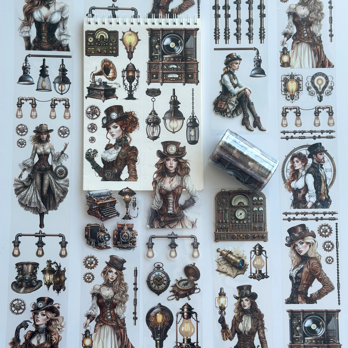 Işıkların Sırrı PET Bant – Steampunk Tarzı Albüm Hazırlama, Günlük Tutma, Vintage El Sanatları – Vergi Dahil – Tavsiye Edilen Perakende Fiyatı 155