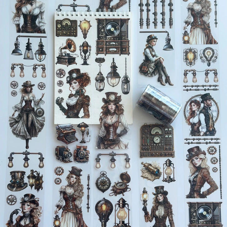 Işıkların Sırrı PET Bant – Steampunk Tarzı Albüm Hazırlama, Günlük Tutma, Vintage El Sanatları – Vergi Dahil – Tavsiye Edilen Perakende Fiyatı 155
