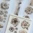 Tone of Silence Oil PET Tape – Neutral Floral Woman Sticker Roll – 6cm Minimal Aesthetic – SRP137