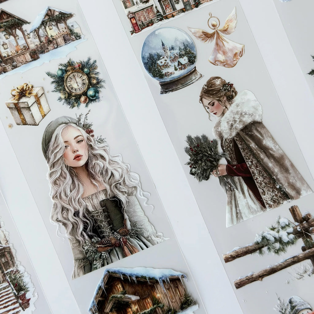 Victorian Christmas Pet Tape – Vintage Holiday Women, Snowy Winter Town, Classic Christmas Aesthetic, Tax Included – SRP165