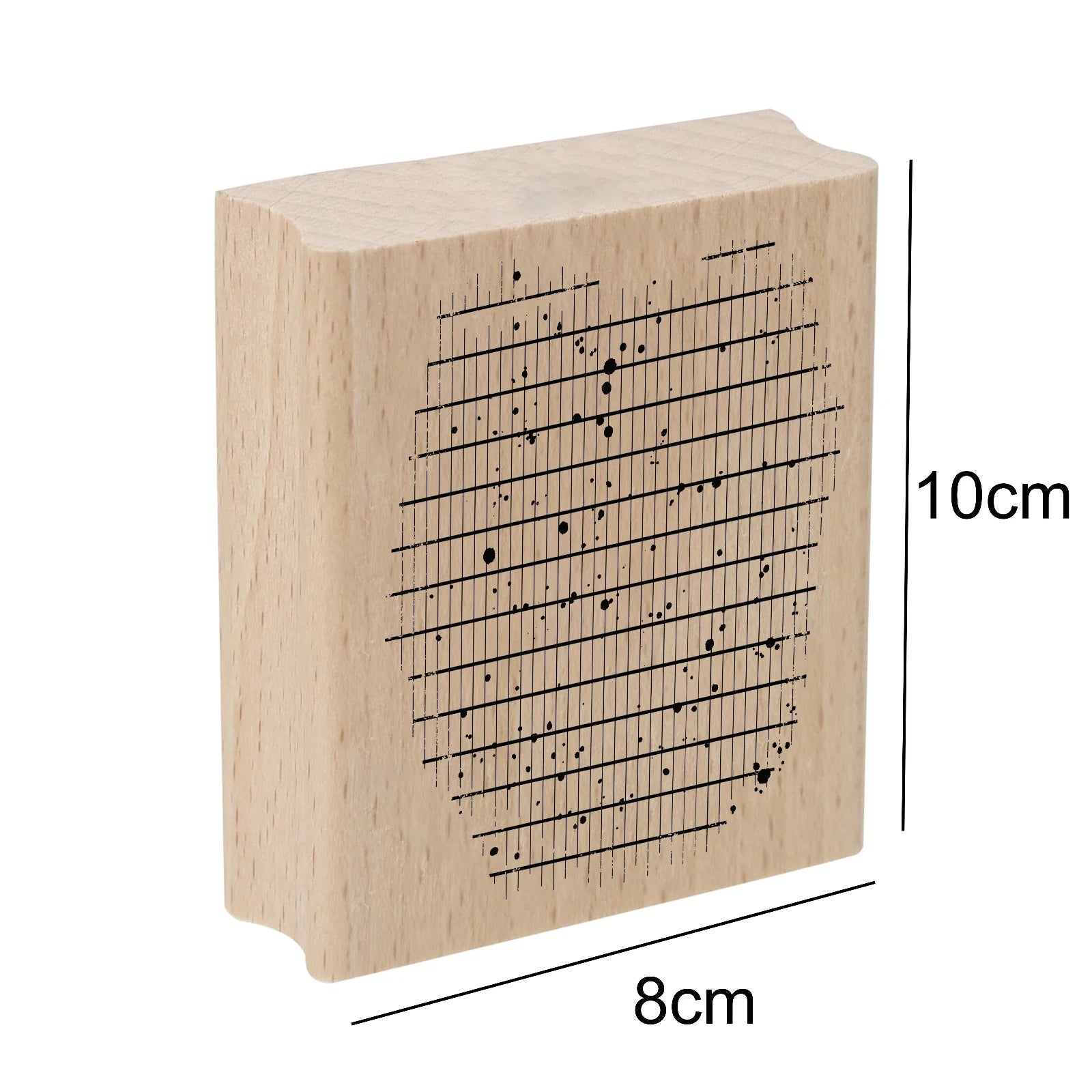 Scrapbooking 'DarkAcademia' Wooden Stamp 80x100x20 mm