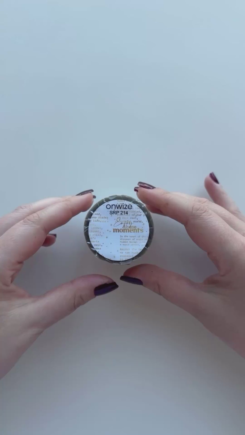 Golden Manuscript | Holo Gold Foil Typography PET Tape | 6cm x 5m