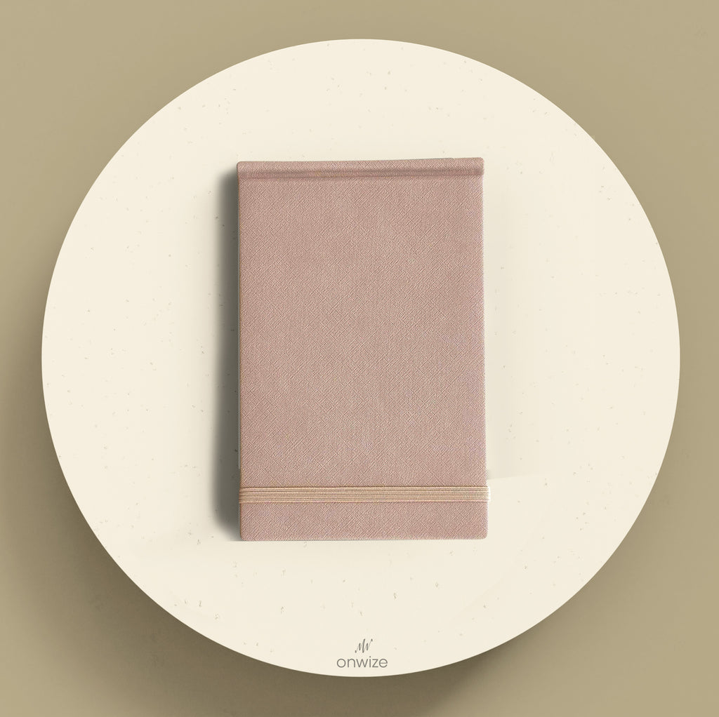 ONWIZE Watercolor Art Journal – 148x90 mm Pink | Pocket Travel Sketchbook 300gsm Cold Press